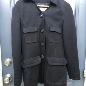 VINTAGE NINA RICCI COAT, SIZE M BLACK